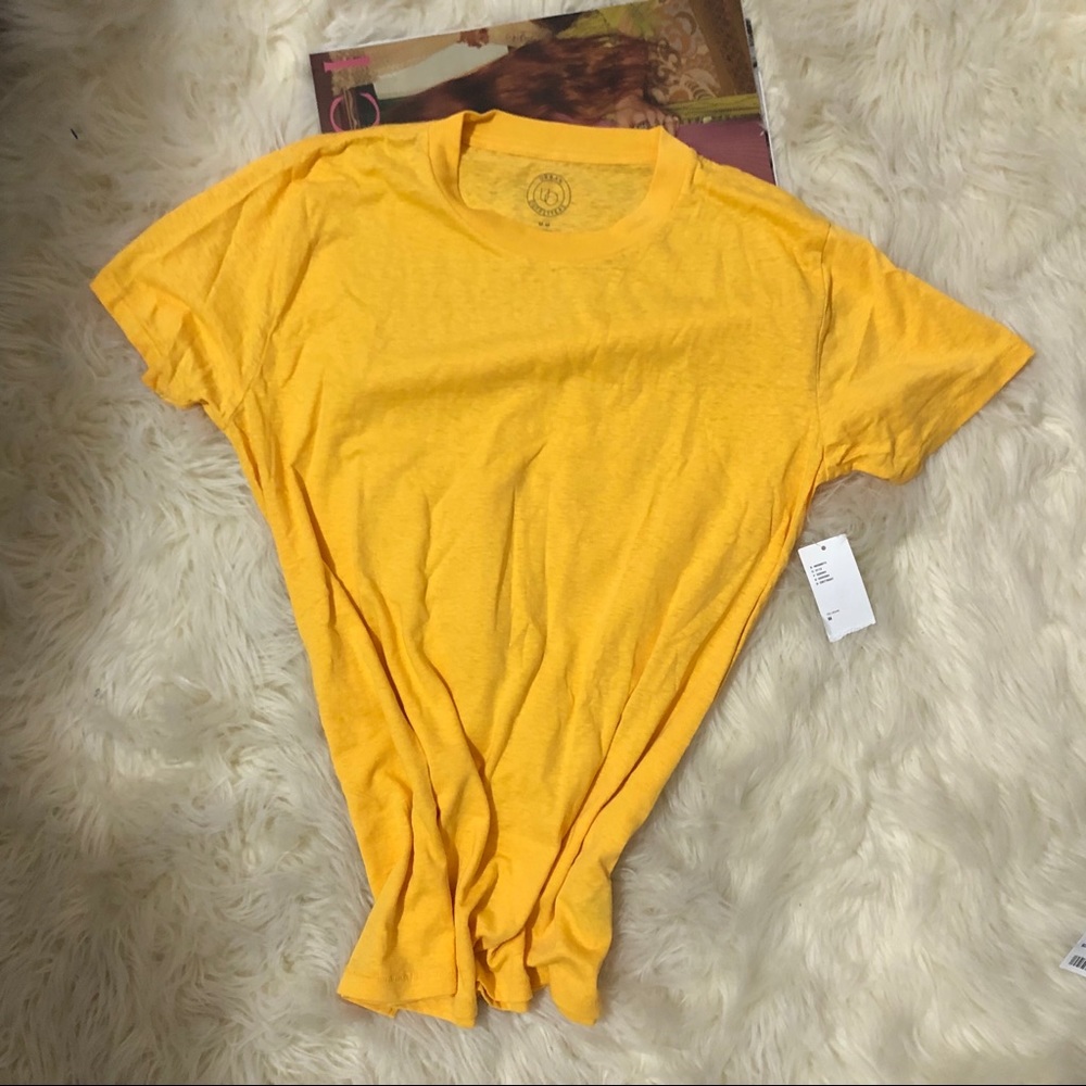 yellow vintage style burn out tee | urban